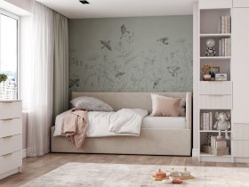 Диван-кровать Бенто (крем) в Комарье - komare.mebel-nsk.ru | фото