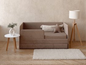Диван-кровать Happy (капучино) в Комарье - komare.mebel-nsk.ru | фото