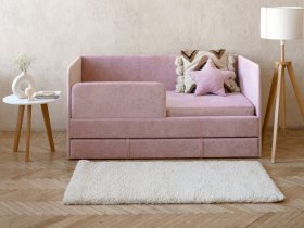 Диван-кровать Happy (розовый) в Комарье - komare.mebel-nsk.ru | фото