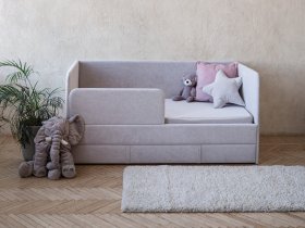 Диван-кровать Happy (светло-серый) в Комарье - komare.mebel-nsk.ru | фото