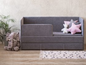 Диван-кровать Happy (темно-серый) в Комарье - komare.mebel-nsk.ru | фото