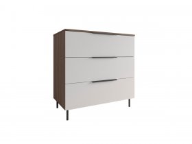 Комод 900 Роза (орех франклин карамельный/бежевый скин) в Комарье - komare.mebel-nsk.ru | фото