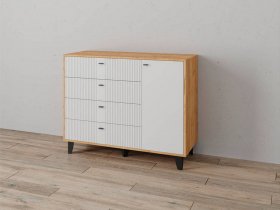 Комод «Катрин-13» (дуб крафт золотой/карбон фарфор) в Комарье - komare.mebel-nsk.ru | фото