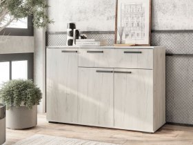 Комод Стандарт-4 NEW (дуб крафт белый) в Комарье - komare.mebel-nsk.ru | фото