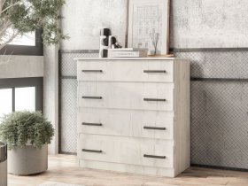 Комод Стандарт-6 NEW (дуб крафт белый) в Комарье - komare.mebel-nsk.ru | фото