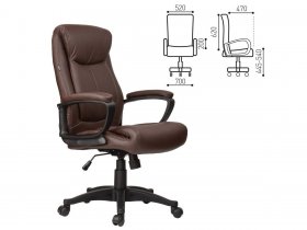 Кресло офисное BRABIX Enter EX-511, коричневое в Комарье - komare.mebel-nsk.ru | фото