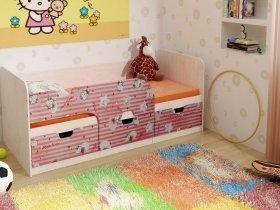 Кровать детская с ящиками 1,86 Минима Hello Kitty в Комарье - komare.mebel-nsk.ru | фото
