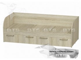 Кровать детская Сенди КР-01 (BTS) в Комарье - komare.mebel-nsk.ru | фото