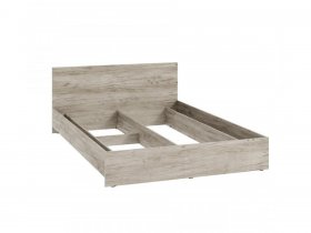 Кровать двухспальная КР-160 Ронда (дуб крафт серый) в Комарье - komare.mebel-nsk.ru | фото