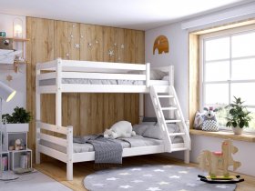 Кровать двухъярусная Адель (белый) в Комарье - komare.mebel-nsk.ru | фото