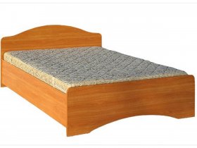 Кровать двуспальная 1,6м-1 (круглая спинка) в Комарье - komare.mebel-nsk.ru | фото
