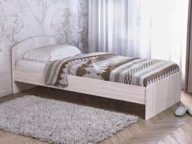 Кровать односпальная 80 с низкой спинкой (ясень шимо светлый) в Комарье - komare.mebel-nsk.ru | фото