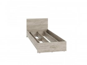 Кровать односпальная КР-080 Ронда (дуб крафт серый) в Комарье - komare.mebel-nsk.ru | фото