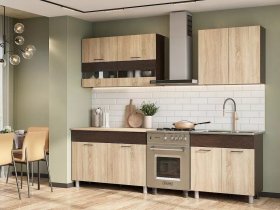 Кухонный гарнитур Босфор 2,0м (дуб сонома/венге) в Комарье - komare.mebel-nsk.ru | фото