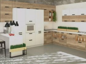 Модульная кухня Фиджи 2,3м (крафт) в Комарье - komare.mebel-nsk.ru | фото