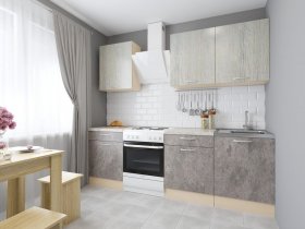 Модульная кухня Йота (пикард/цемент) в Комарье - komare.mebel-nsk.ru | фото