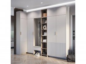 Модульная прихожая Пандора (кашемир/MF03) в Комарье - komare.mebel-nsk.ru | фото