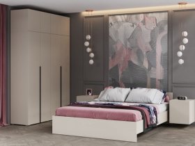 Модульная спальня Айри (кашемир) в Комарье - komare.mebel-nsk.ru | фото