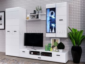 Модульная стенка Нэнси NEW в Комарье - komare.mebel-nsk.ru | фото