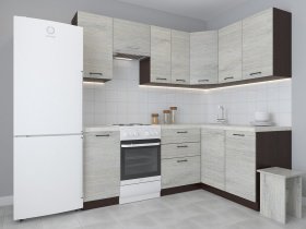 Модульная угловая кухня 1,4м*2,1м Лада (пикард) в Комарье - komare.mebel-nsk.ru | фото