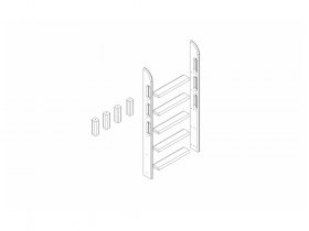 Пакет №10 Прямая лестница и опоры для двухъярусной кровати Соня в Комарье - komare.mebel-nsk.ru | фото