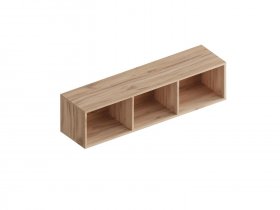 Полка настенная открытая Сицилия (дуб альпийский/тефия) в Комарье - komare.mebel-nsk.ru | фото