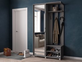 Прихожая «Ларго-2» (графит серый) в Комарье - komare.mebel-nsk.ru | фото