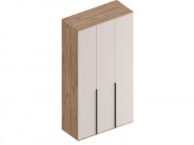 Шкаф 3-ств Сицилия (дуб альпийский/тефия) в Комарье - komare.mebel-nsk.ru | фото