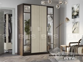 Шкаф четырехстворчатый Фиеста NEW (BTS) в Комарье - komare.mebel-nsk.ru | фото