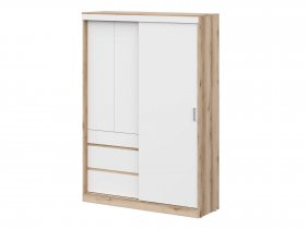 Шкаф-купе (1,5м) Брауни (дуб делано/белый) в Комарье - komare.mebel-nsk.ru | фото