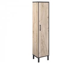 Шкаф-пенал Шк031.0 Гермес лофт (дуб крафт серый) в Комарье - komare.mebel-nsk.ru | фото