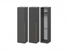 Шкаф ШК-50 Эккервуд (графит) в Комарье - komare.mebel-nsk.ru | фото
