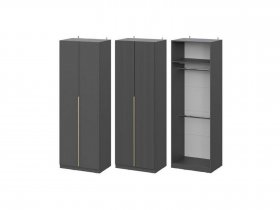 Шкаф ШК-75 Эккервуд (графит) в Комарье - komare.mebel-nsk.ru | фото