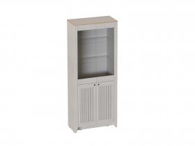 Шкаф-витрина двухдверная Валенсия (гостиная) в Комарье - komare.mebel-nsk.ru | фото
