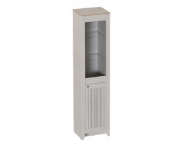 Шкаф-витрина однодверная Валенсия (гостиная) в Комарье - komare.mebel-nsk.ru | фото