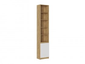 Стеллаж Бостон СЖ-001 (дуб крафт золотой/белый глянец) в Комарье - komare.mebel-nsk.ru | фото