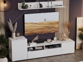 Стенка «Сильвия» (белый ясень) в Комарье - komare.mebel-nsk.ru | фото