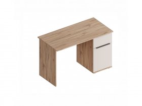 Стол письменный Правый Сицилия (дуб альпийский/тефия) в Комарье - komare.mebel-nsk.ru | фото
