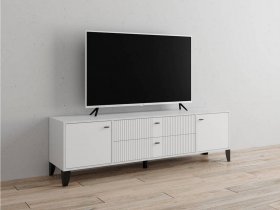 Тумба под ТВ Парус-10 (белый/белый снег) в Комарье - komare.mebel-nsk.ru | фото
