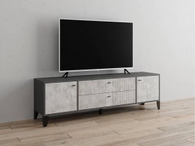 Тумба под ТВ Парус-10 (графит/мальта) в Комарье - komare.mebel-nsk.ru | фото