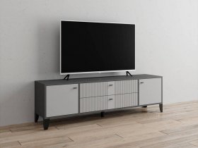 Тумба под ТВ Парус-10 (графит/светло-серый) в Комарье - komare.mebel-nsk.ru | фото
