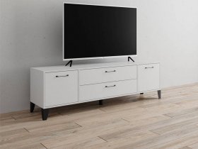 Тумба под ТВ Парус-13 (белый) в Комарье - komare.mebel-nsk.ru | фото