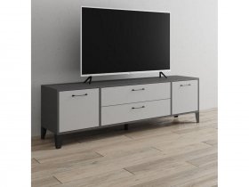 Тумба под ТВ Парус-13 (графит серый/камень серый) в Комарье - komare.mebel-nsk.ru | фото
