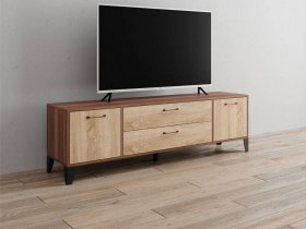 Тумба под ТВ Парус-13 (ясень шимо темный/дуб сонома) в Комарье - komare.mebel-nsk.ru | фото