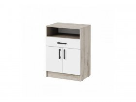 Тумба ТБ-1 Вега (дуб крафт серый/белый) в Комарье - komare.mebel-nsk.ru | фото