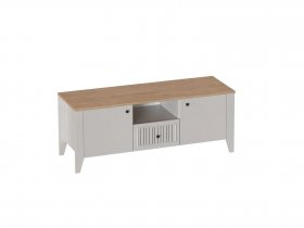 Тумба узкая 2дв. 1ящ. Валенсия (гостиная) в Комарье - komare.mebel-nsk.ru | фото